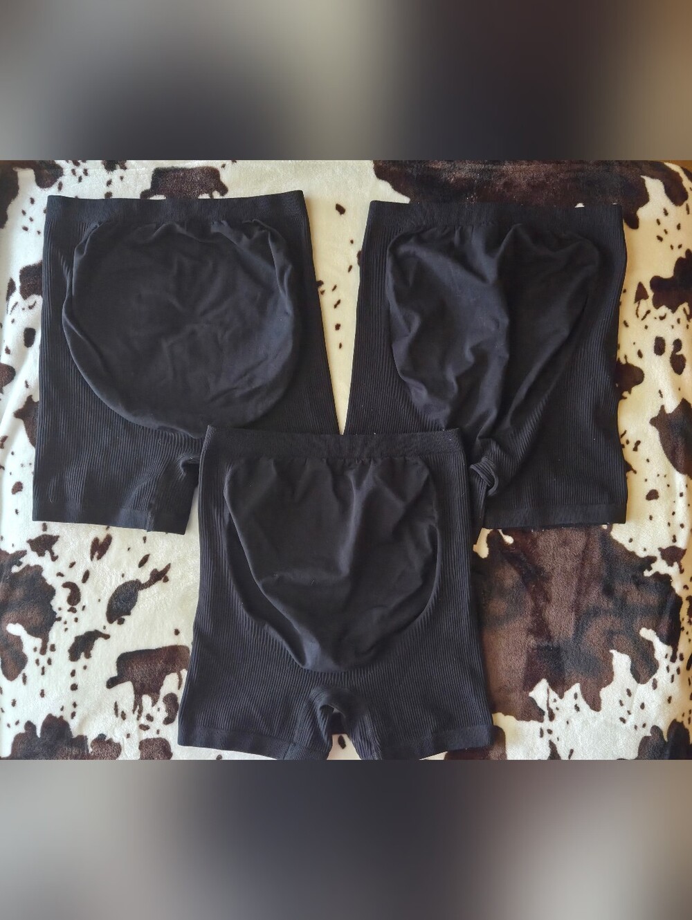 Maternity Black Biker Shorts Medium Spandex Nylon